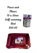 Paws and Claws 70 x 50cm Self warming Bed $60.00